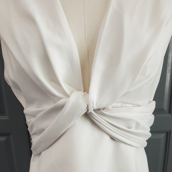 Zara Front Twist padded shoulders Short dress 7941/460 size medium - Picture 3 of 8